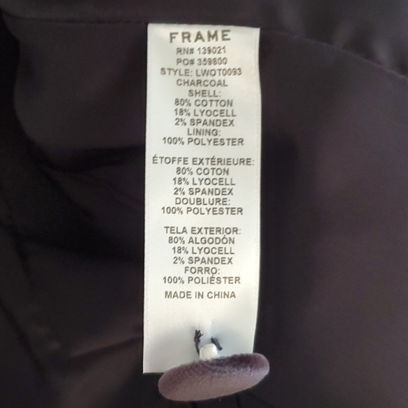 Frame Le Velvet Blazer Midnight Navy Size 4 BNWOT - Picture 11 of 13